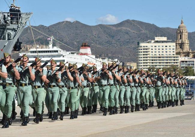 Desembarco de la Legión en el Puerto de Málaga. Jueves Santo de 2023.