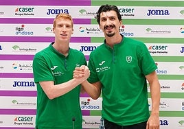 Alberto Díaz y Djedovic este jueves en el Palacio de los Deportes.