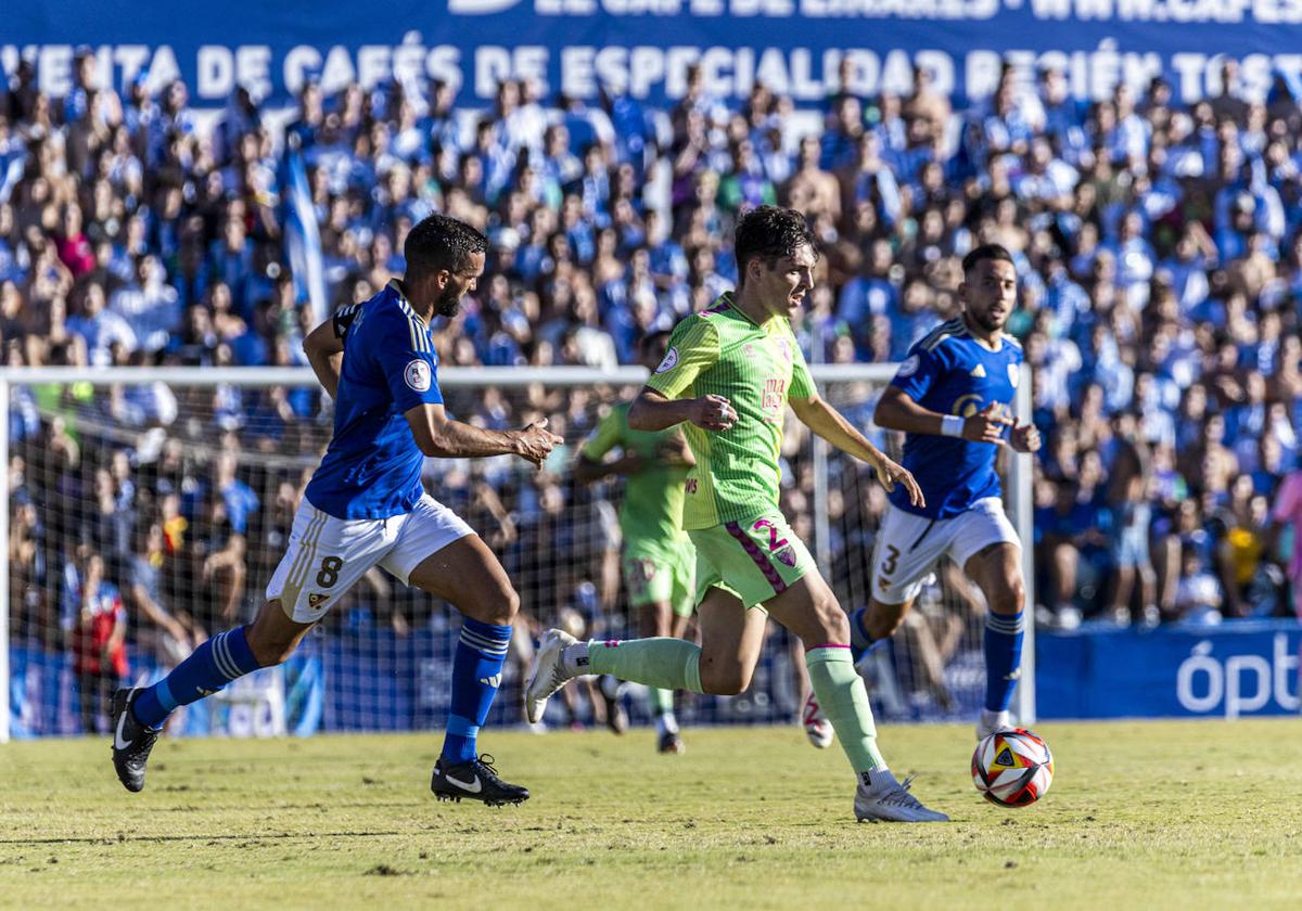 Gabilondo, en un lance del partido ante el Linares