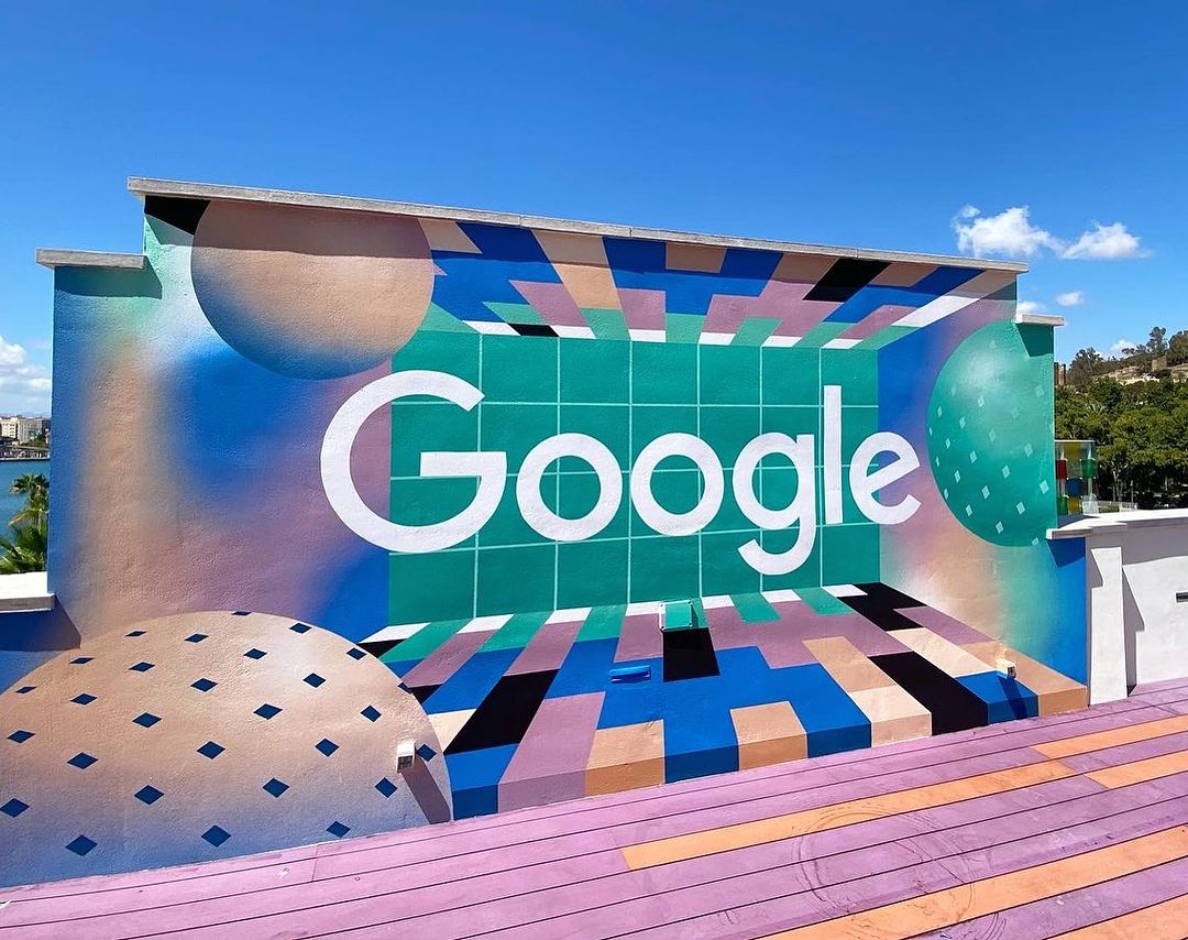 Así es la colorida azotea de Google en Málaga