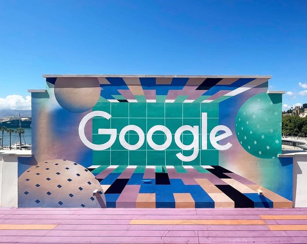Así es la colorida azotea de Google en Málaga