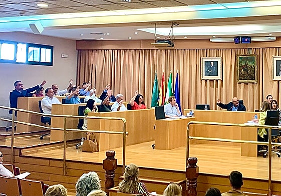 Imagen del pleno celebrado este lunes en Vélez-Málaga.