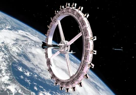 Maqueta del futuro hotel espacial de Above Space.