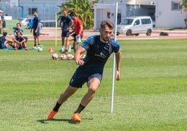 David Ramos, en un entrenamiento en Bahia Sur.