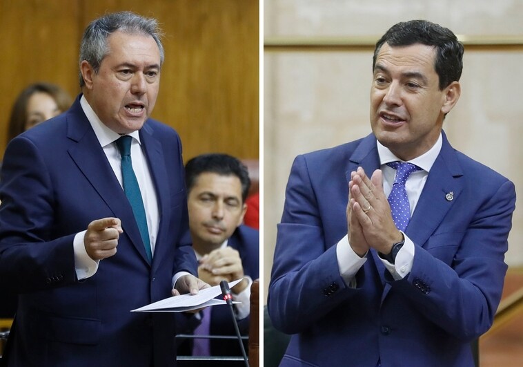 Juanma Moreno avisa a los socialistas que van a destrozar su partido «por un puñetero sillón»
