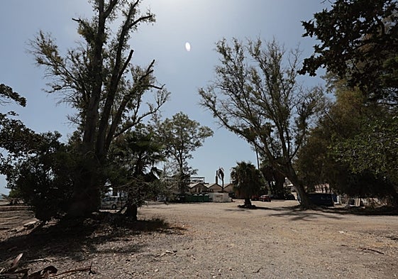 Zona libre en la que está previsto el parque marítimo de los Baños del Carmen.