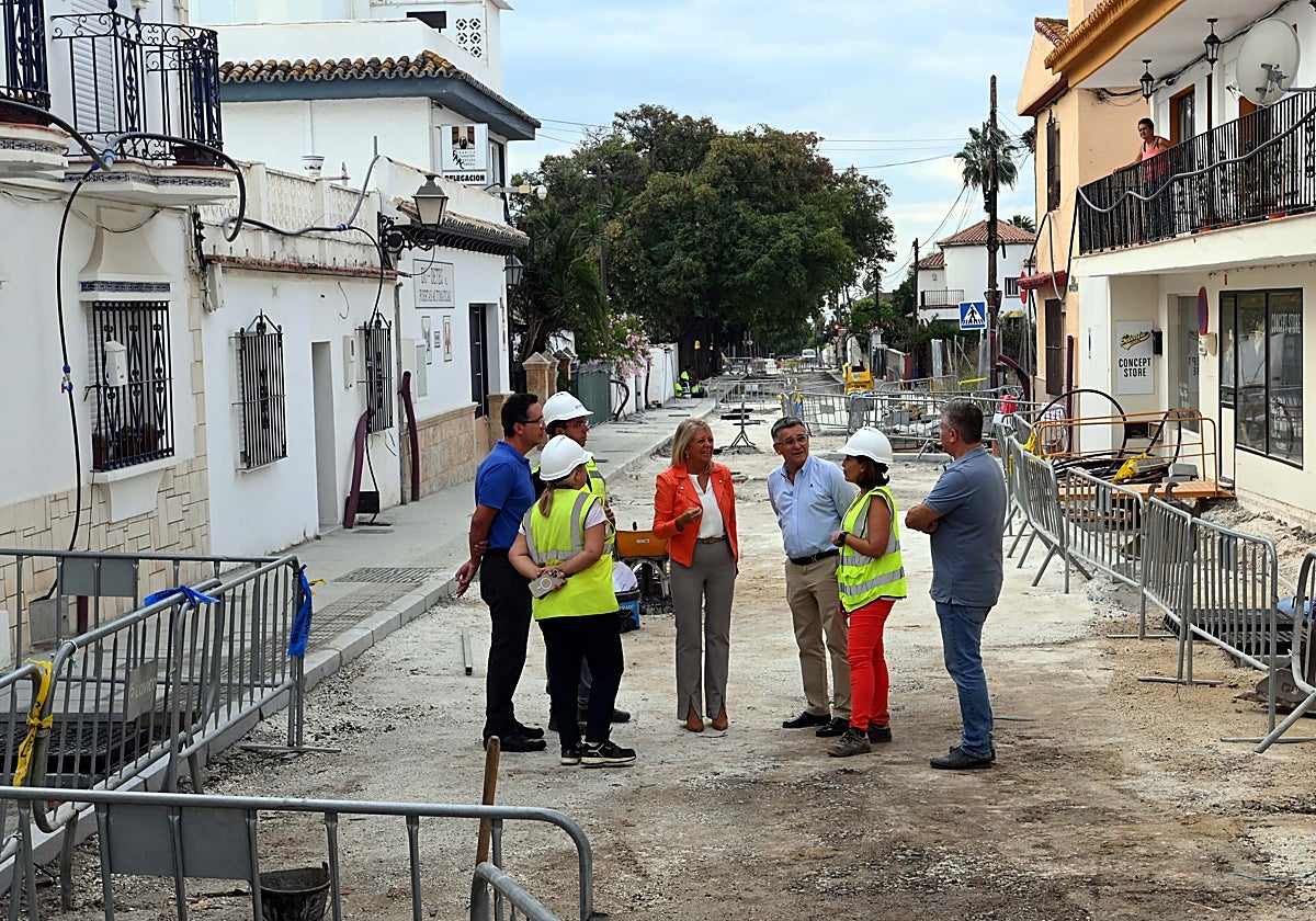 Visita a las obras en calle José Echegaray.