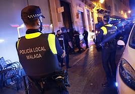 Imagen de archivo de agentes de la Policía Local de Málaga.