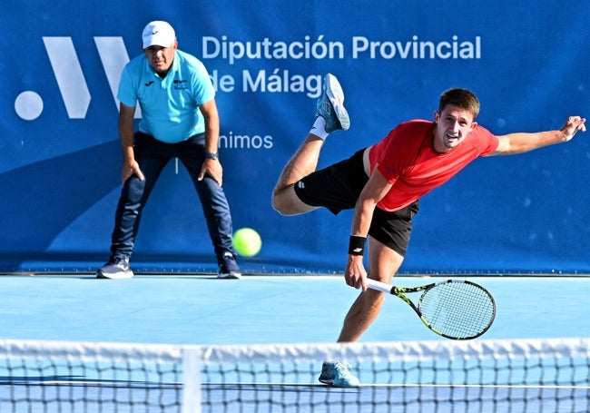 Blanchet, instantes después de un servicio en la final de este domingo.