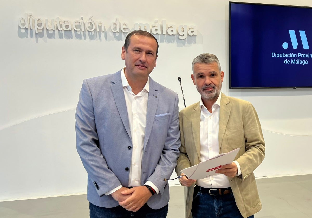 Manuel Lara y José Bernal, esta mañana, antes de su comparecencia ante la prensa.