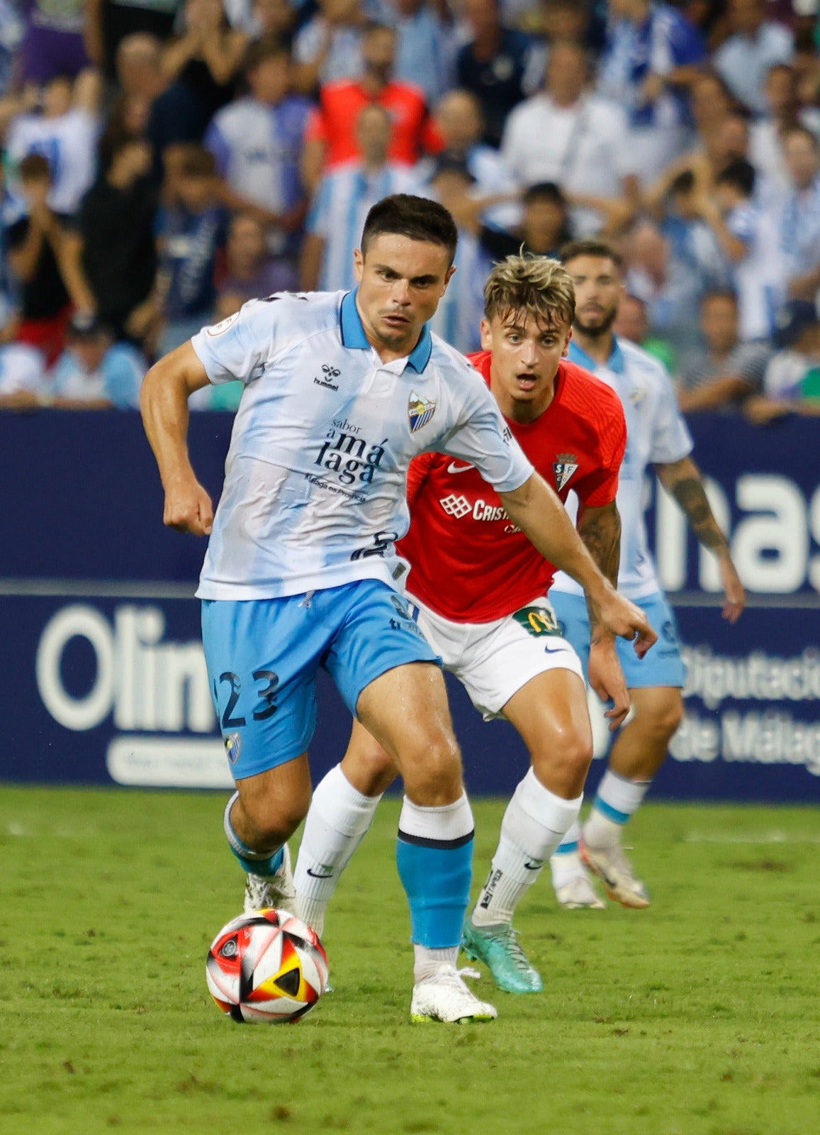 Sangalli durante el partido del Málaga contra el San Fernando.