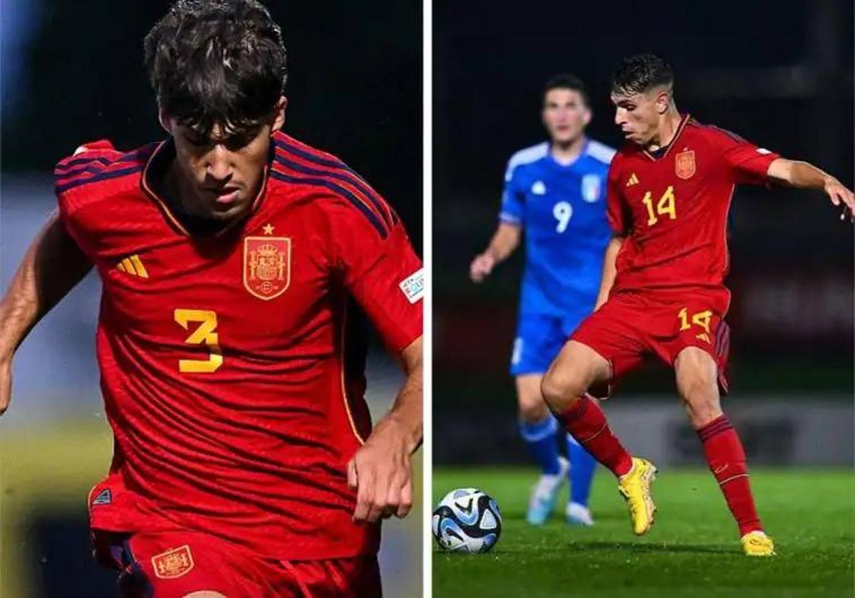 Dani Muñoz e Izan Merino durante su participación en Europeo sub-17 con la selección española.