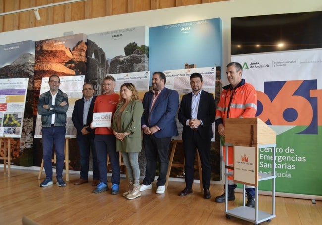 Entrega de las placas en el Centro de Recepción de Visitantes de El Caminito del Rey.