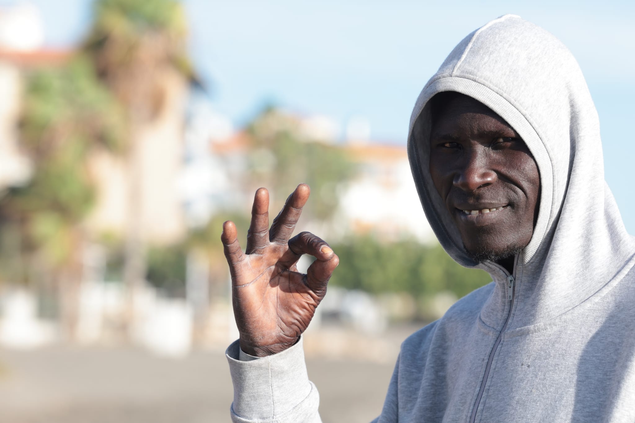 Inmigrantes alojados en un hotel de El Morche procedentes de Canarias