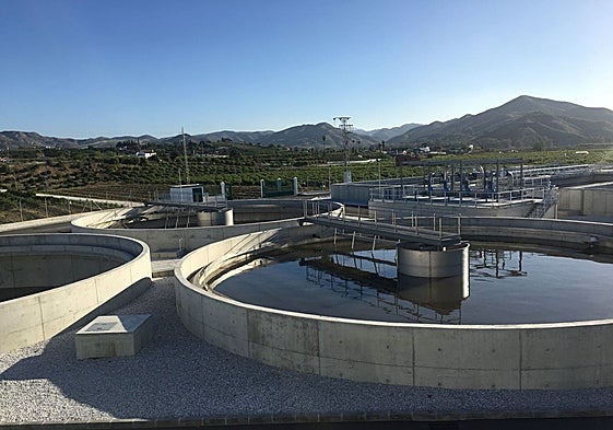 Depuradora de aguas residuales del Guadalhorce, en Málaga.