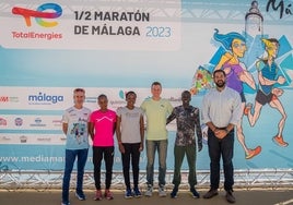 Los atletas más destacados de la Media Maratón, este sábado al mediodía en el Ciudad de Málaga.