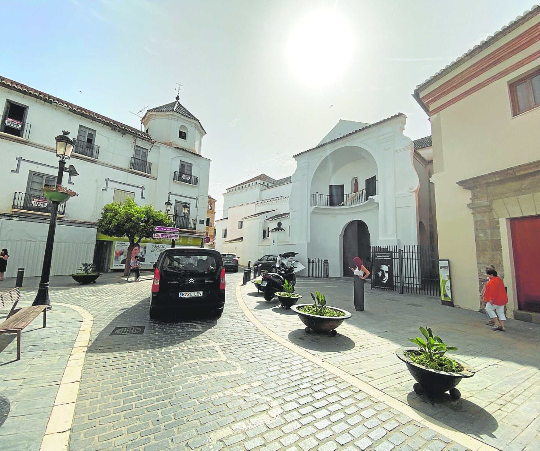 Imagen de la plaza de San Francisco, en el centro histórico de Vélez-Málaga.