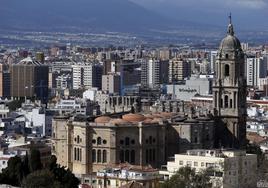 La Catedral de Málaga, en una vista aérea.