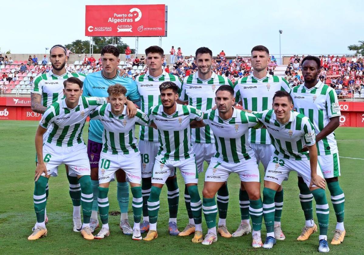 Un once inicial del Córdoba en un partido esta temporada.