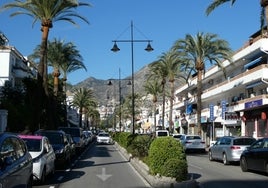 Vista de la avenida de las Palmeras, en Benalmádena.