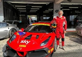 Álvaro Fontes,, con el Ferrari 488 Challenge EVO de la Escudería Faraón.