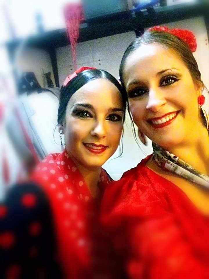 Las bailaoras Sandra Cisneros y Mariana Aranda, organizadoras del encuentro.