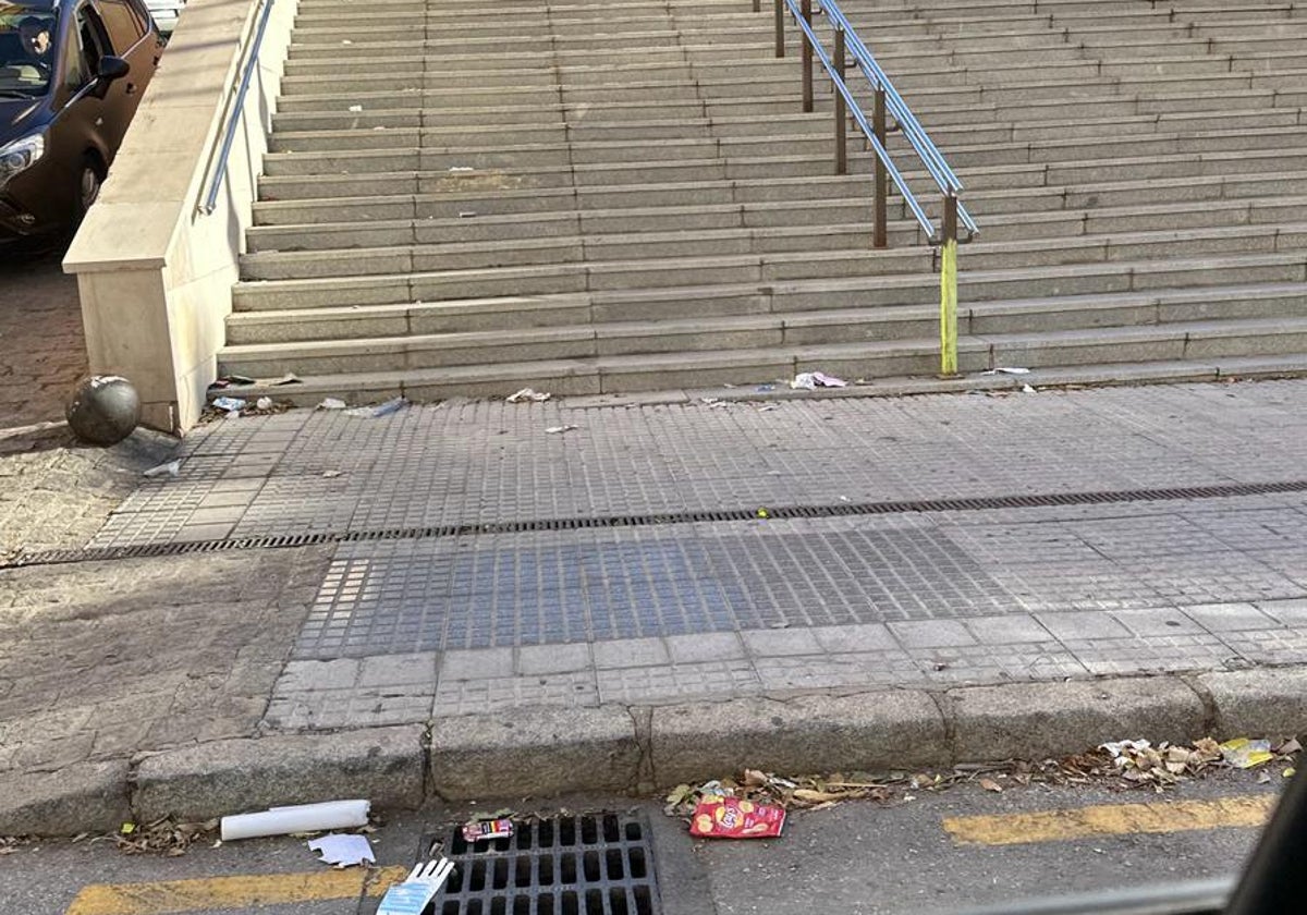 La escalera del Santuario de la calle Fernando El Católico.