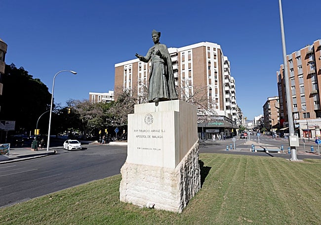 Detalle del monumento, que será desmontando para las obras del suburbano.
