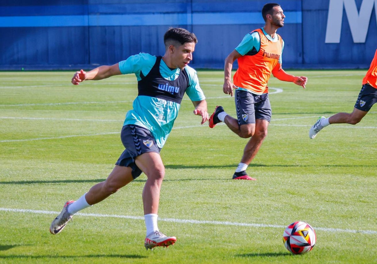 Haitam, en un entrenamiento reciente con el equipo.