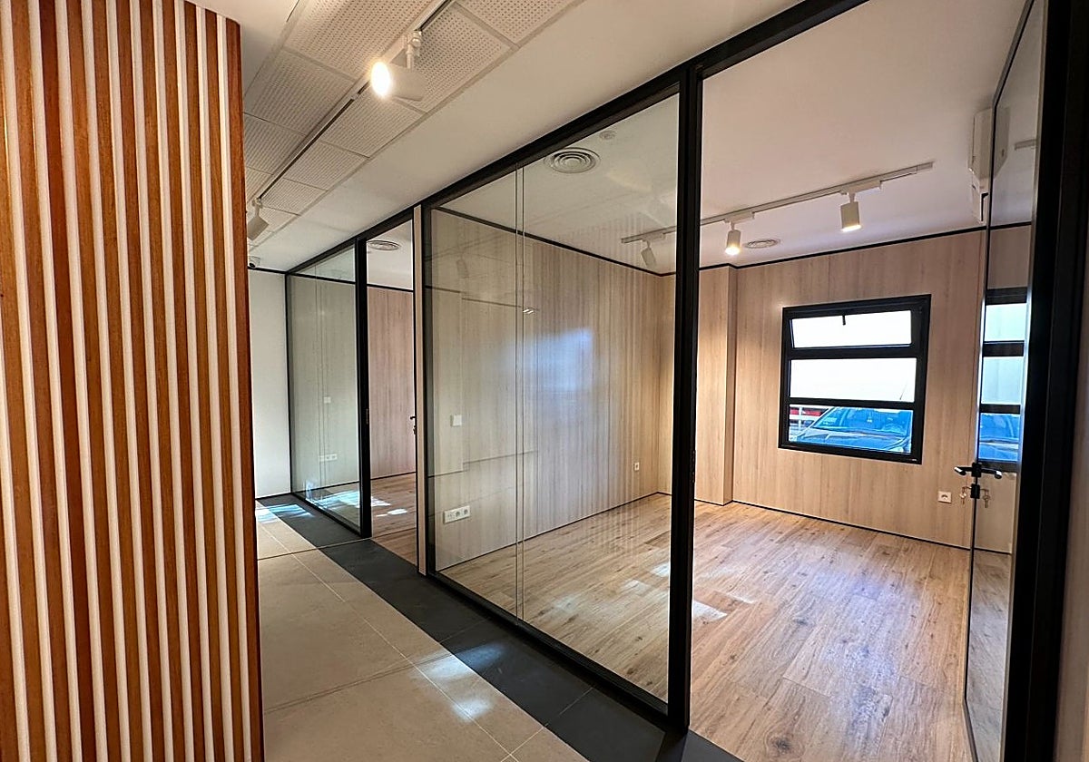 Espacio en local reformado para acoger la incubadora de empresas.