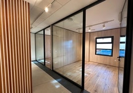 Espacio en local reformado para acoger la incubadora de empresas.