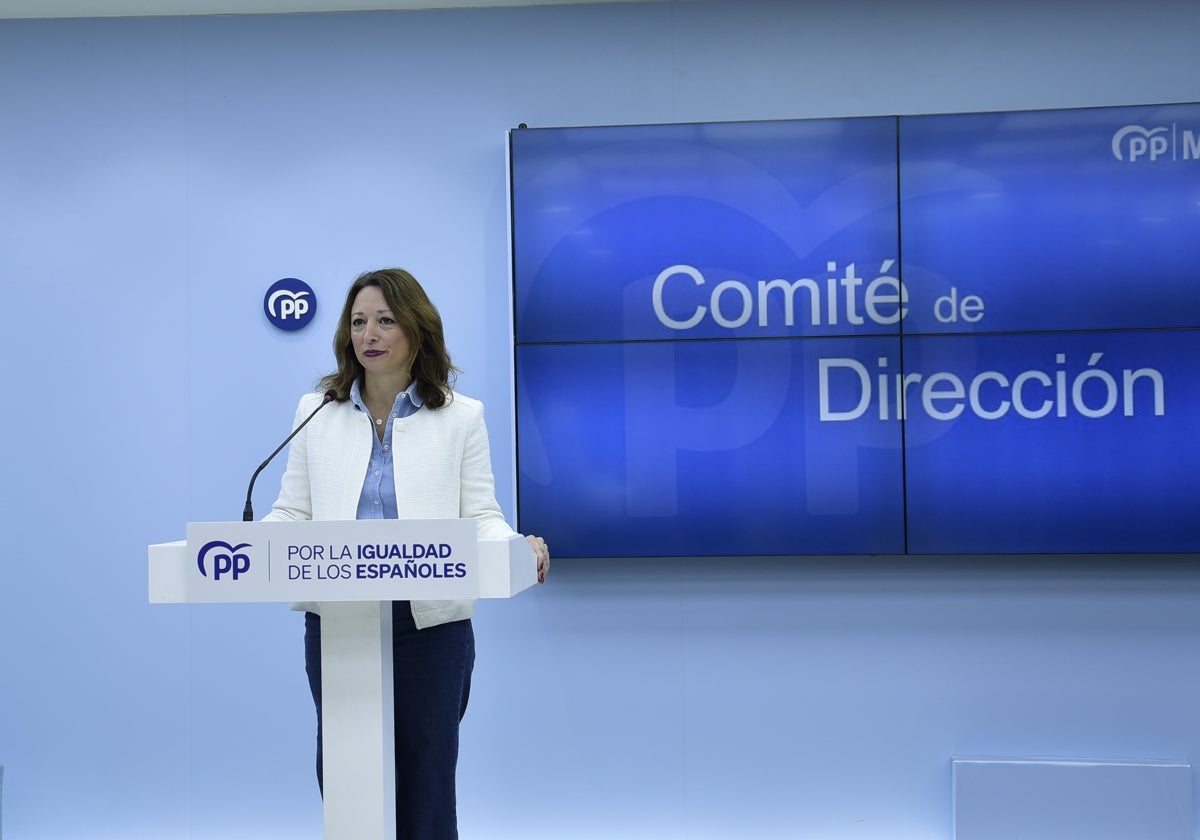 Navarro, esta mañana, en la reunión del comité de dirección de los populares.