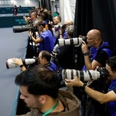 De romería para ver entrenarse a Djokovic