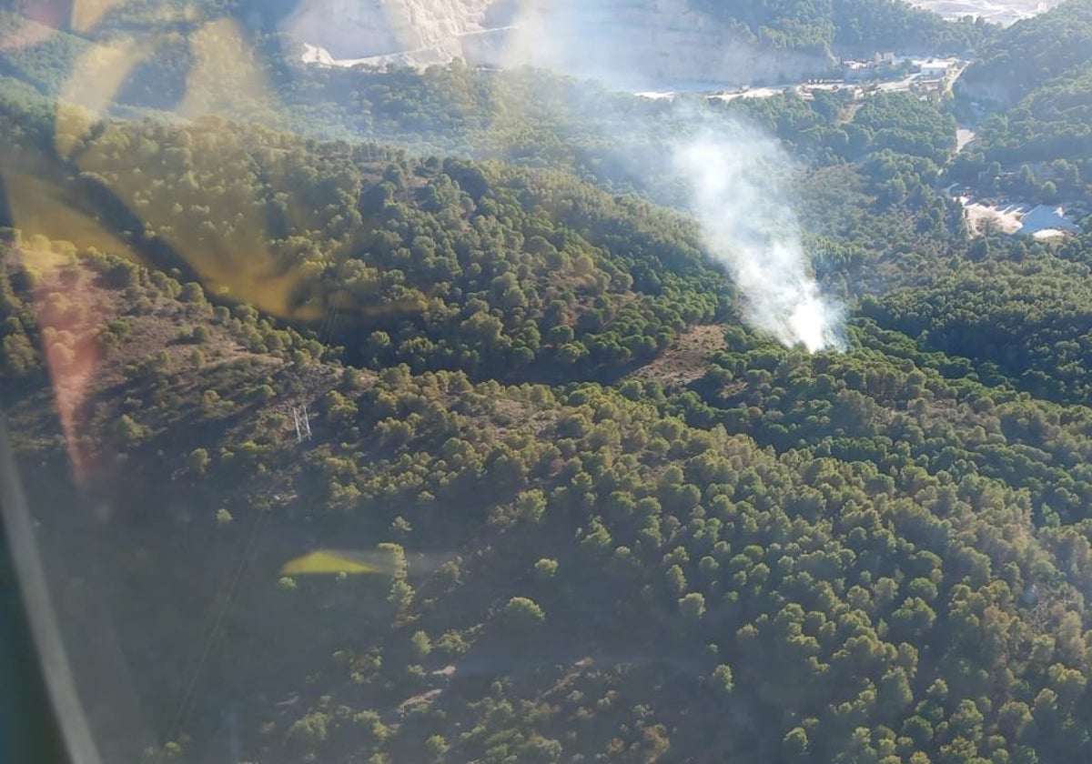 Paraje dónde se ha originado el fuego.