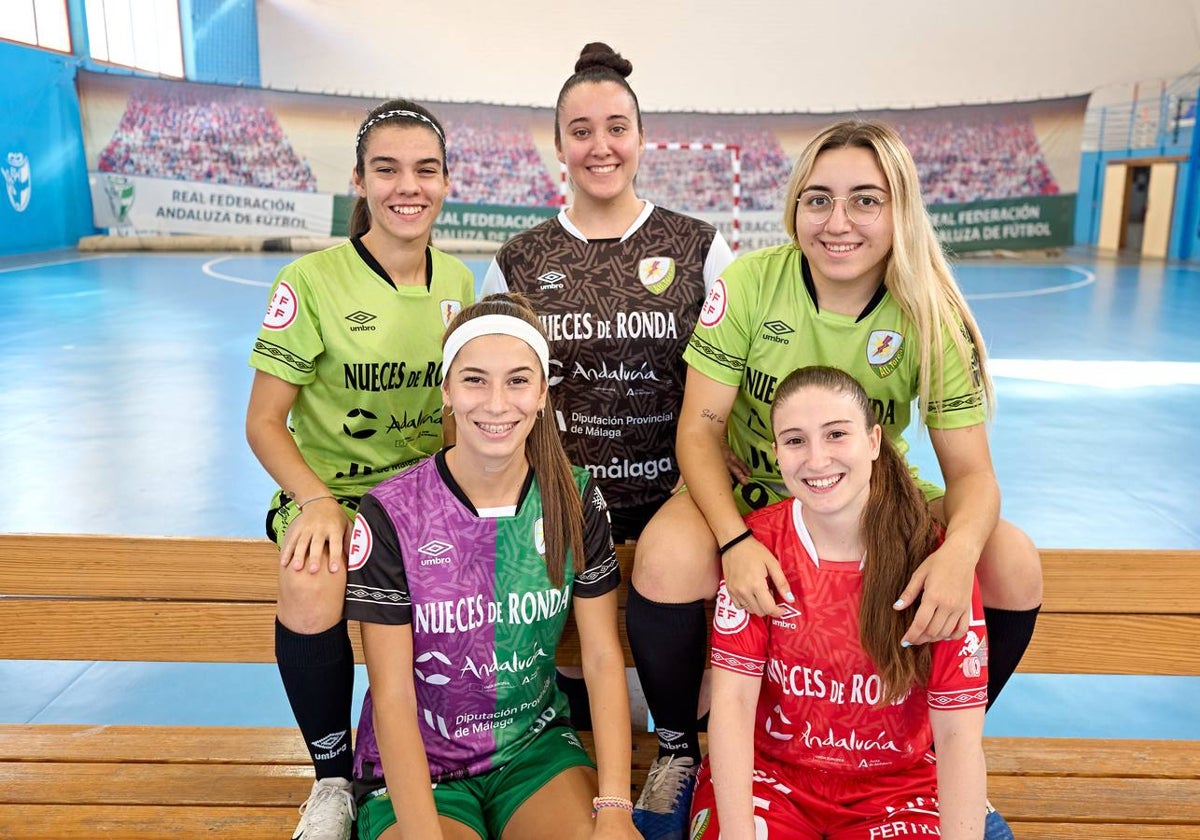 Jugadoras del Atlético Torcal Nueces Ronda de fútbol-sala.