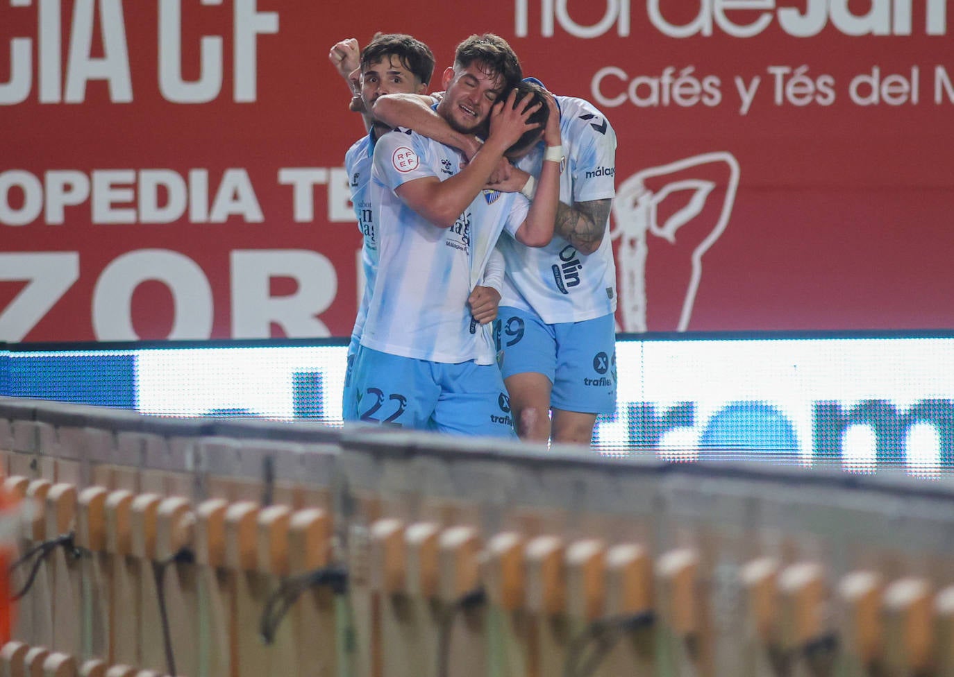 La goleada del Málaga en Murcia, en imágenes