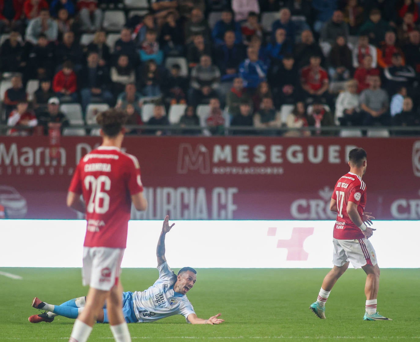 La goleada del Málaga en Murcia, en imágenes