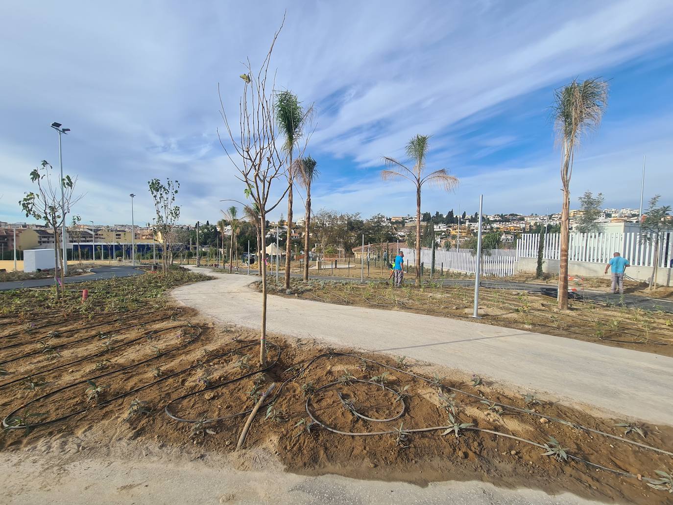 Así avanza el nuevo parque de La Loma en Fuengirola