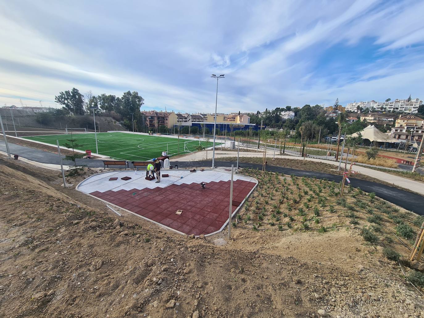 Así avanza el nuevo parque de La Loma en Fuengirola
