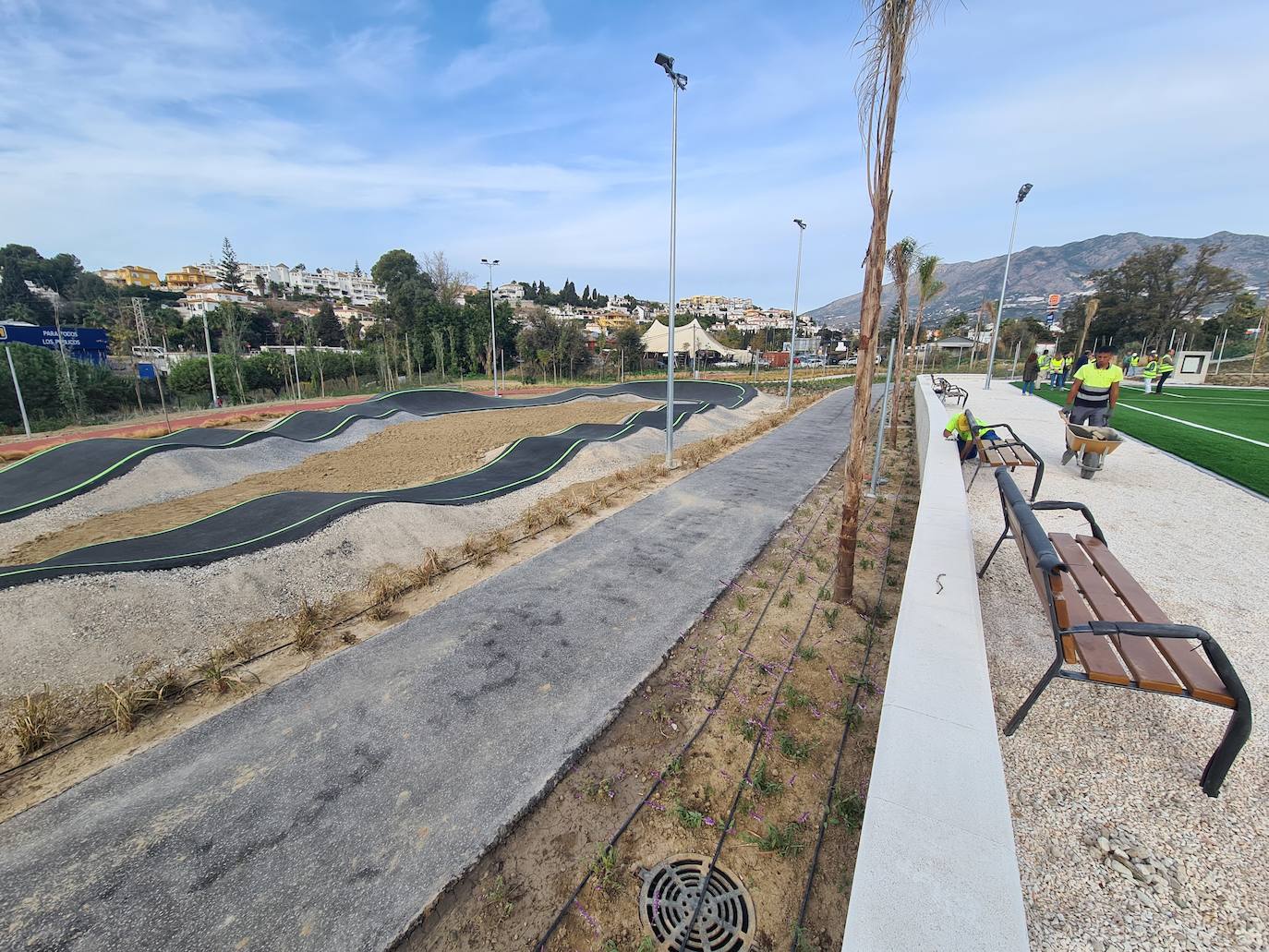 Así avanza el nuevo parque de La Loma en Fuengirola