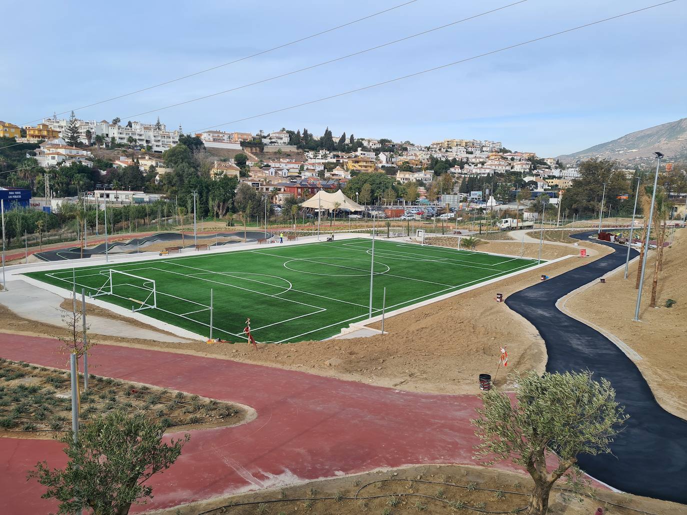 Así avanza el nuevo parque de La Loma en Fuengirola