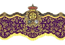 Diseño del palio de la Virgen del Mayor Dolor en su Soledad, obra de Antonio Rodríguez.