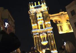 El video-mapping en la Catedral de Málaga del año pasado.