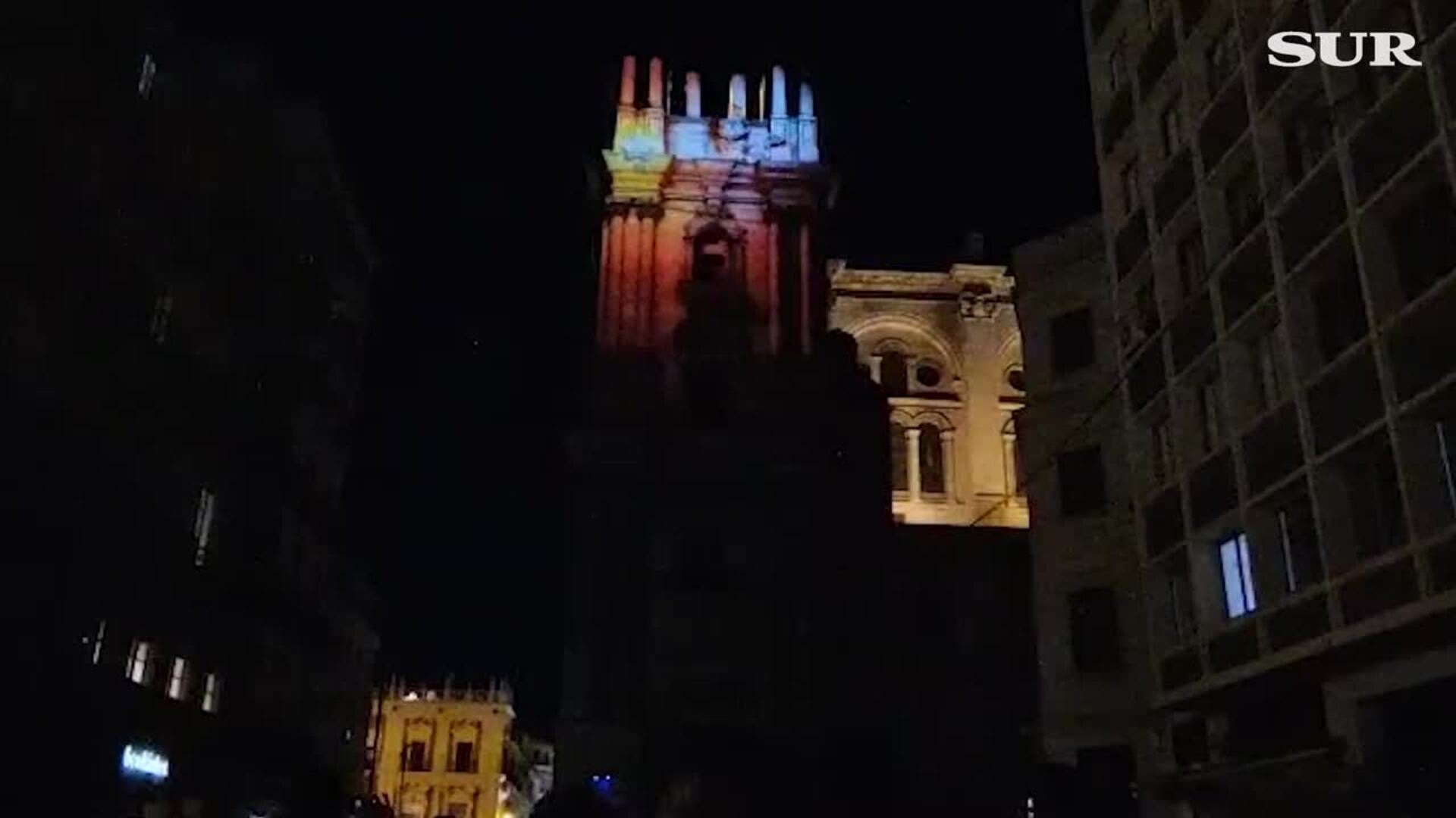 Así es el nuevo vídeo-mapping de la Catedral de Málaga