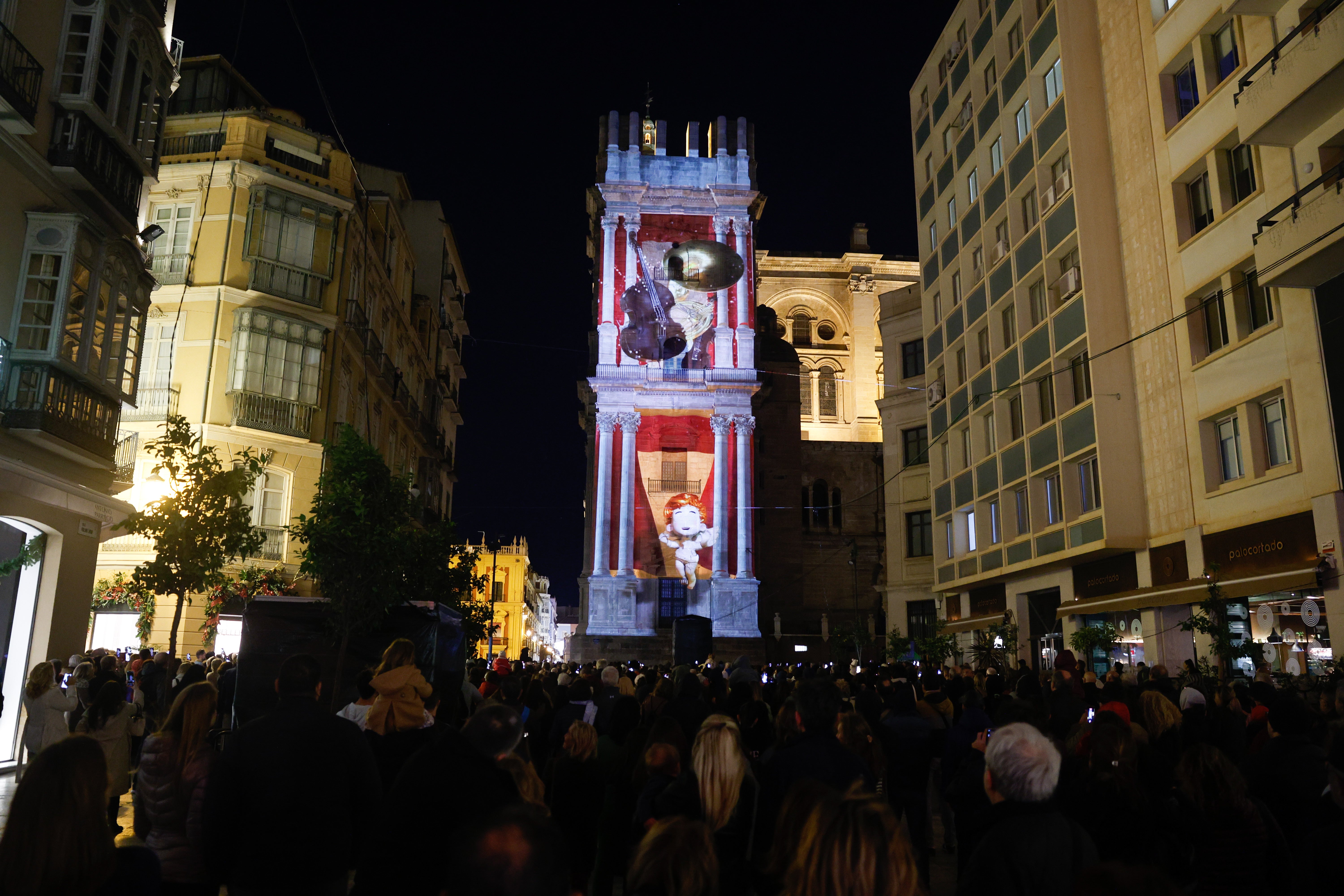 Así es el videomapping y la iluminación de la Catedral de Málaga