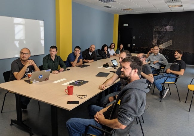 El equipo, en la etapa en la que trabajó en el edificio Ada Byron, en la UMA.