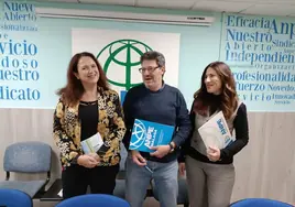 Sonia Blázquez, vicepresidenta, Guillermo Hernández, presidente provincial y Elena García, secretaria de comunicación del sindicato de profesores ANPE.