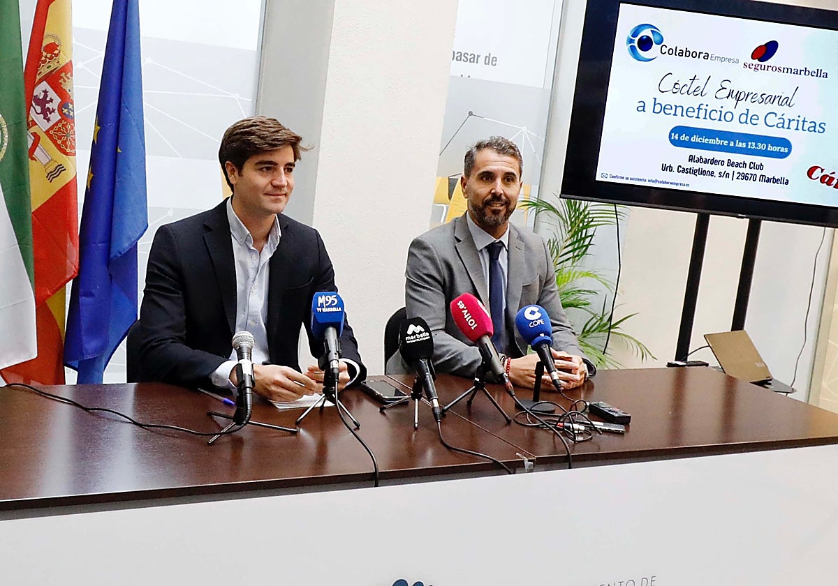 El asesor, Alejandro Freijo, y el representante de Colabora Empresa, David García.