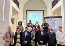 Representantes institucionales, en la inauguración de la jornada, esta mañana en La Noria.