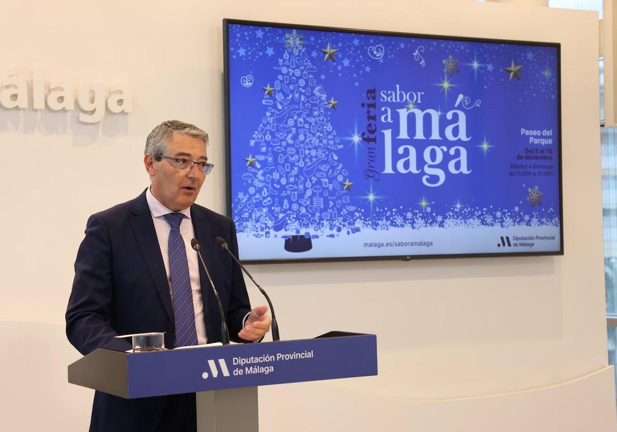 Francisco Salado, durante la presentación de la feria de Sabor a Málaga.